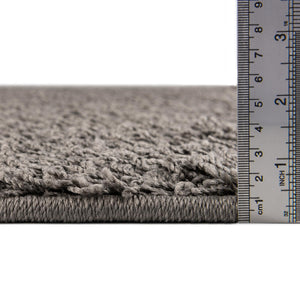 Graphite Gray 7' x 7' Comfort Solid Shag Square Area Rug Thick Soft Touch Fluffy & Plush Shaggy Pile 100% Polypropylene for Living Room, Office, Bedroom for Sale at Rug Engine