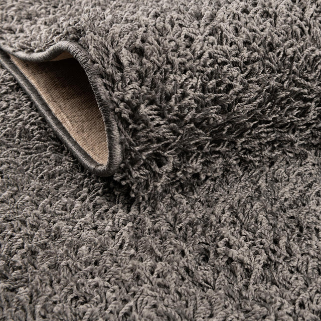 Graphite Gray 7' x 7' Comfort Solid Shag Square Area Rug Thick Soft Touch Fluffy & Plush Shaggy Pile 100% Polypropylene for Living Room, Office, Bedroom for Sale at Rug Engine