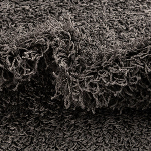 Graphite Gray 7' x 7' Comfort Solid Shag Square Area Rug Thick Soft Touch Fluffy & Plush Shaggy Pile 100% Polypropylene for Living Room, Office, Bedroom for Sale at Rug Engine