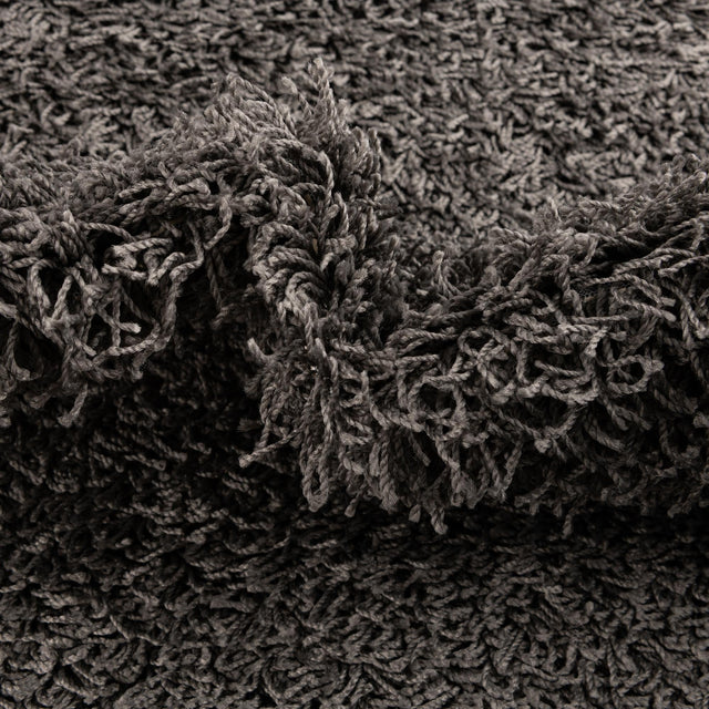 Graphite Gray 7' x 7' Comfort Solid Shag Square Area Rug Thick Soft Touch Fluffy & Plush Shaggy Pile 100% Polypropylene for Living Room, Office, Bedroom for Sale at Rug Engine