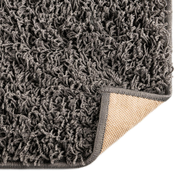 Graphite Gray 7' x 7' Comfort Solid Shag Square Area Rug Thick Soft Touch Fluffy & Plush Shaggy Pile 100% Polypropylene for Living Room, Office, Bedroom for Sale at Rug Engine
