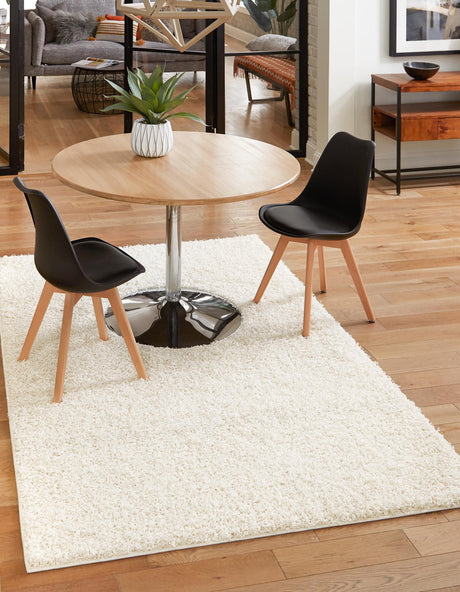 Snow White 2' 2 x 3' 1 Comfort Solid Shag Rectangle Area Rug Thick Soft Touch Fluffy & Plush Shaggy Pile 100% Polypropylene for Living Room, Office, Bedroom for Sale at Rug Engine