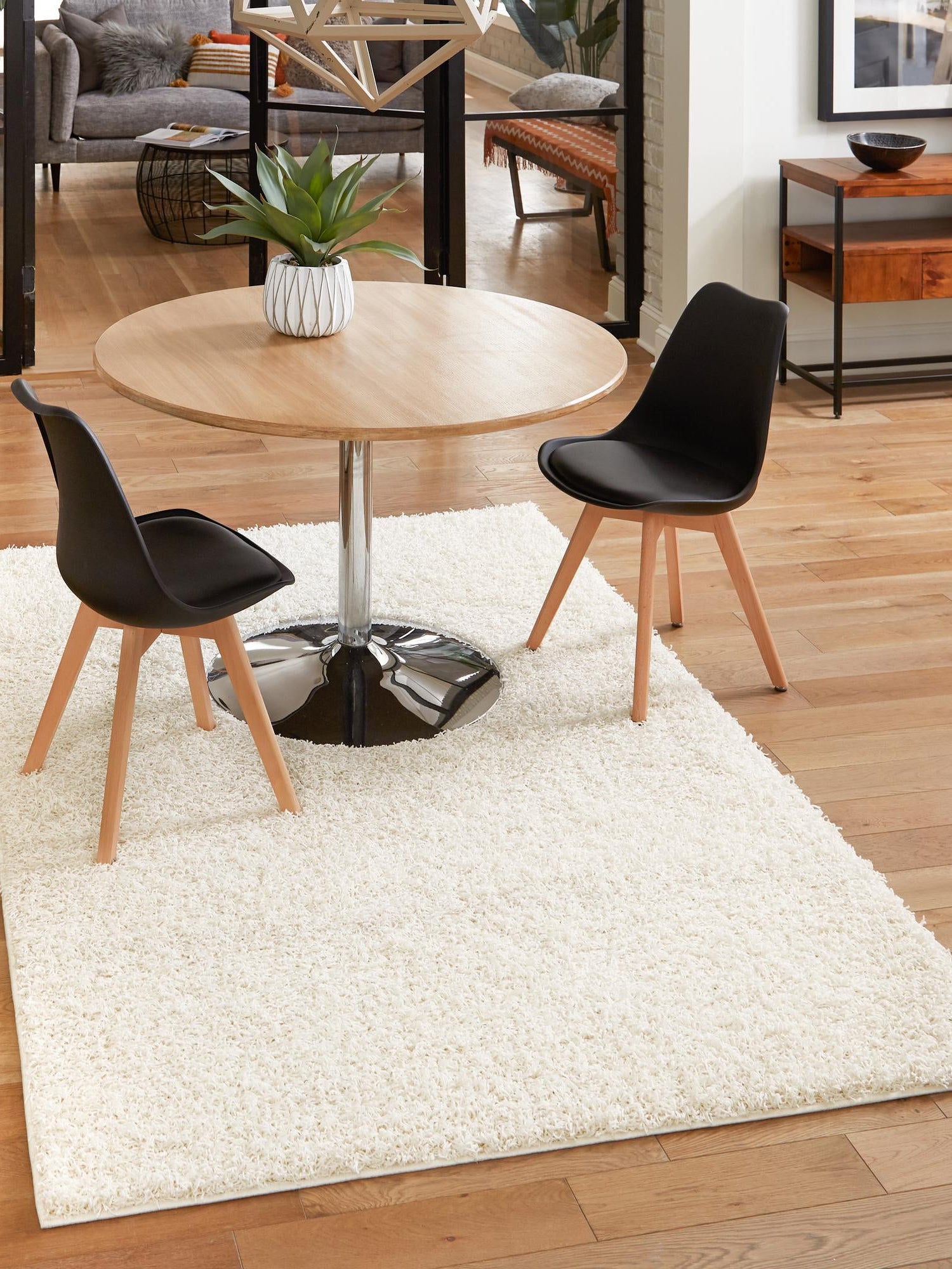 Snow White 3' 3 x 5' 3 Comfort Solid Shag Rectangle Area Rug Thick Soft Touch Fluffy & Plush Shaggy Pile 100% Polypropylene for Living Room, Office, Bedroom for Sale at Rug Engine