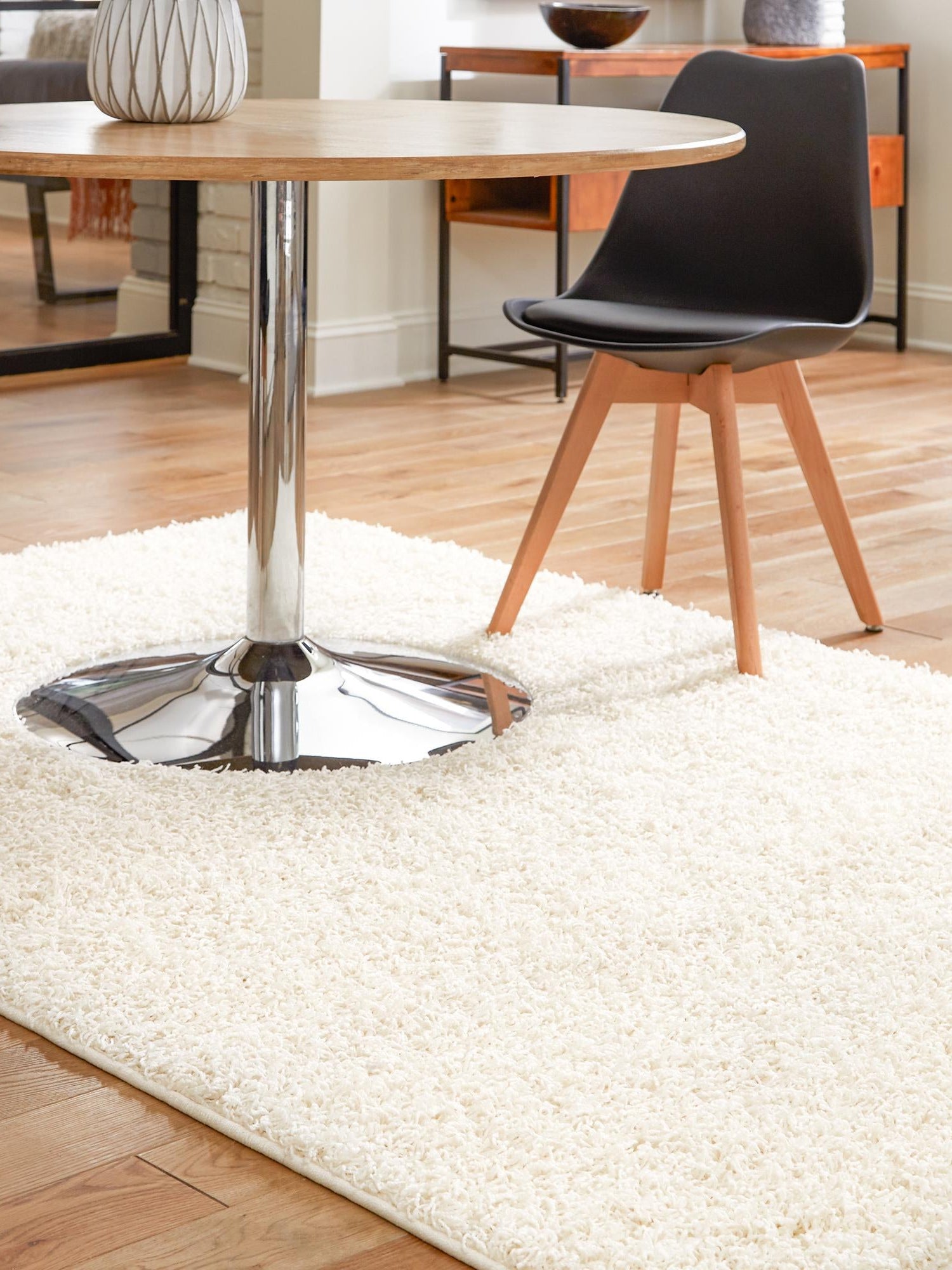Snow White 3' 3 x 5' 3 Comfort Solid Shag Rectangle Area Rug Thick Soft Touch Fluffy & Plush Shaggy Pile 100% Polypropylene for Living Room, Office, Bedroom for Sale at Rug Engine