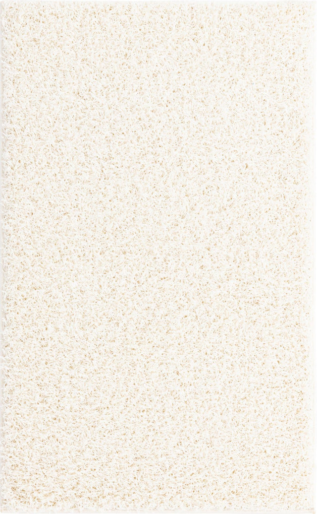 Snow White 3' 3 x 5' 3 Comfort Solid Shag Rectangle Area Rug Thick Soft Touch Fluffy & Plush Shaggy Pile 100% Polypropylene for Living Room, Office, Bedroom for Sale at Rug Engine