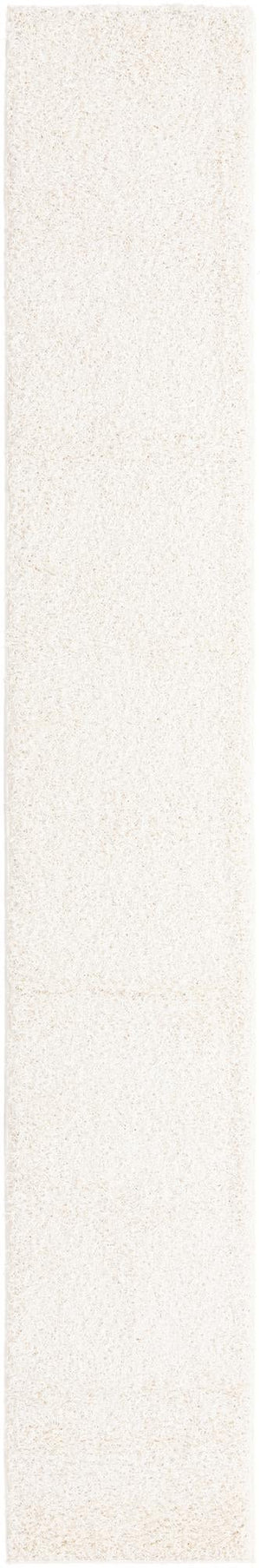 Snow White 2' 6 x 16' 5 Comfort Solid Shag Runner Area Rug Thick Soft Touch Fluffy & Plush Shaggy Pile 100% Polypropylene for Living Room, Office, Bedroom for Sale at Rug Engine