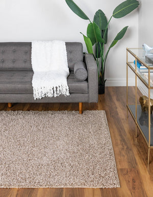 Taupe 2' 2 x 3' Comfort Solid Shag Rectangle Area Rug Thick Soft Touch Fluffy & Plush Shaggy Pile 100% Polypropylene for Living Room, Office, Bedroom for Sale at Rug Engine