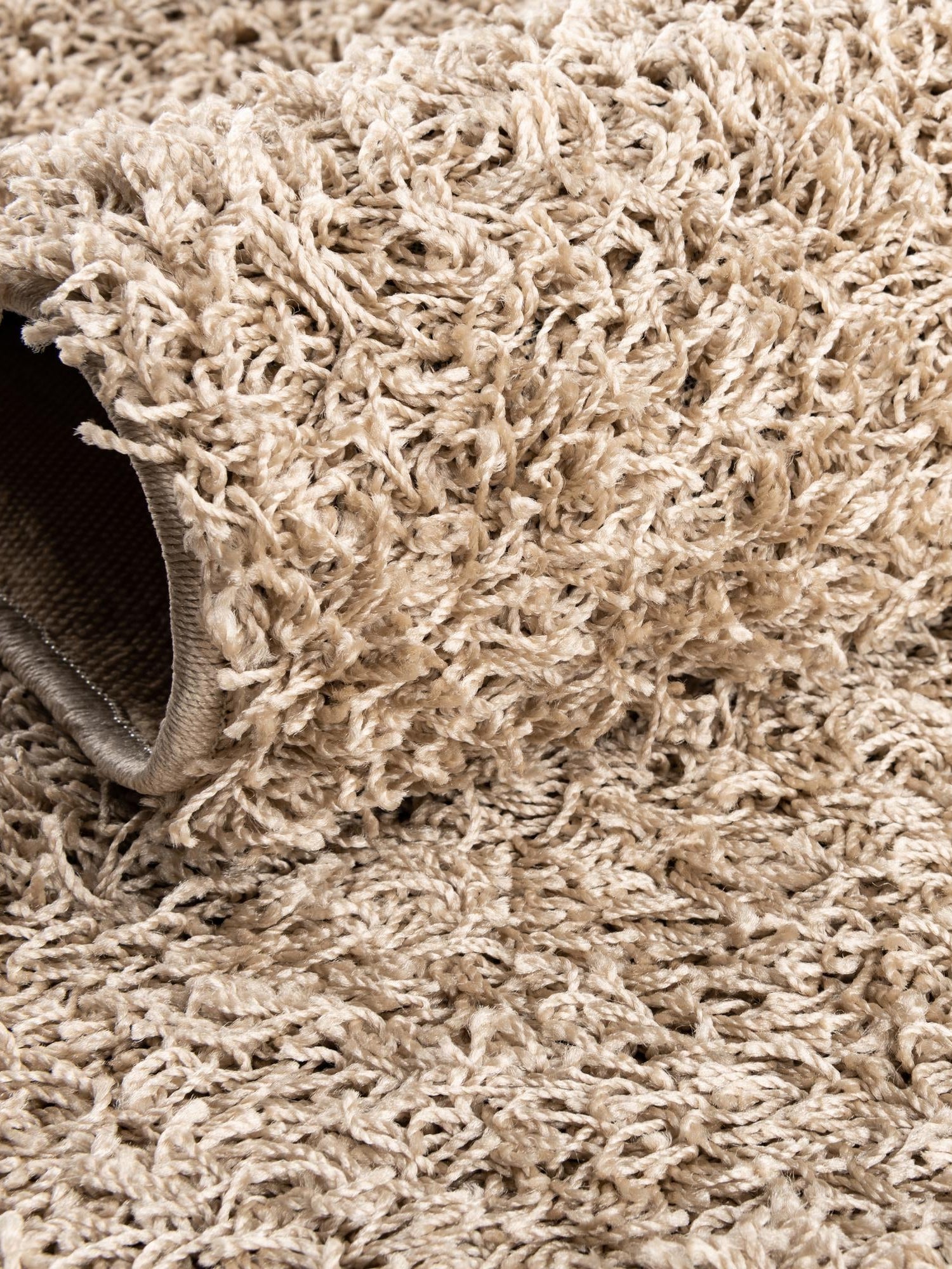 Taupe 3' 3 x 5' 3 Comfort Solid Shag Rectangle Area Rug Thick Soft Touch Fluffy & Plush Shaggy Pile 100% Polypropylene for Living Room, Office, Bedroom for Sale at Rug Engine