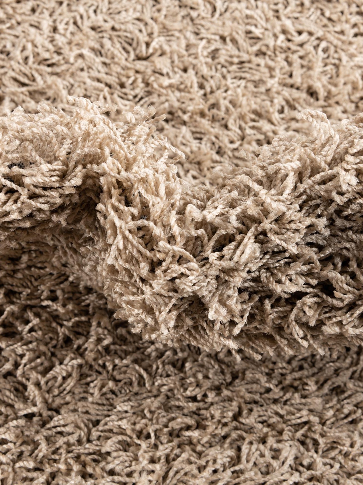 Taupe 2' 2 x 3' Comfort Solid Shag Rectangle Area Rug Thick Soft Touch Fluffy & Plush Shaggy Pile 100% Polypropylene for Living Room, Office, Bedroom for Sale at Rug Engine