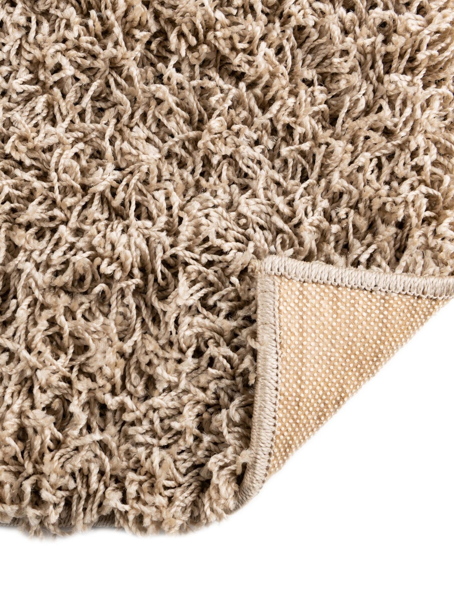 Taupe 3' 3 x 5' 3 Comfort Solid Shag Rectangle Area Rug Thick Soft Touch Fluffy & Plush Shaggy Pile 100% Polypropylene for Living Room, Office, Bedroom for Sale at Rug Engine