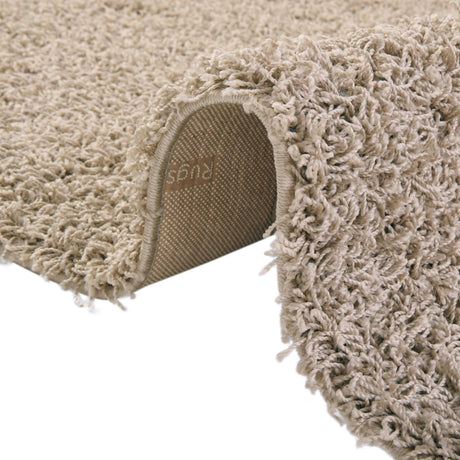 Taupe 2' 2 x 3' Comfort Solid Shag Rectangle Area Rug Thick Soft Touch Fluffy & Plush Shaggy Pile 100% Polypropylene for Living Room, Office, Bedroom for Sale at Rug Engine