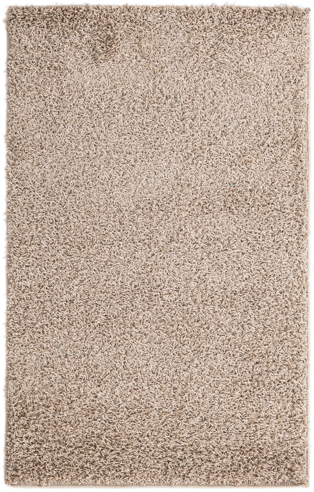 Taupe 3' 3 x 5' 3 Comfort Solid Shag Rectangle Area Rug Thick Soft Touch Fluffy & Plush Shaggy Pile 100% Polypropylene for Living Room, Office, Bedroom for Sale at Rug Engine