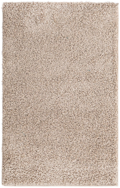 Taupe 3' 3 x 5' 3 Comfort Solid Shag Rectangle Area Rug Thick Soft Touch Fluffy & Plush Shaggy Pile 100% Polypropylene for Living Room, Office, Bedroom for Sale at Rug Engine