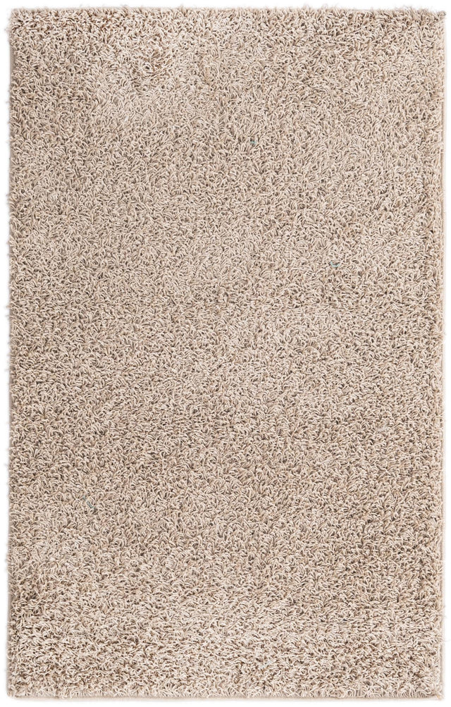 Taupe 3' 3 x 5' 3 Comfort Solid Shag Rectangle Area Rug Thick Soft Touch Fluffy & Plush Shaggy Pile 100% Polypropylene for Living Room, Office, Bedroom for Sale at Rug Engine