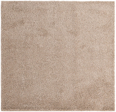 Taupe 7' x 7' Comfort Solid Shag Square Area Rug Thick Soft Touch Fluffy & Plush Shaggy Pile 100% Polypropylene for Living Room, Office, Bedroom for Sale at Rug Engine
