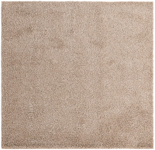 Taupe 7' x 7' Comfort Solid Shag Square Area Rug Thick Soft Touch Fluffy & Plush Shaggy Pile 100% Polypropylene for Living Room, Office, Bedroom for Sale at Rug Engine