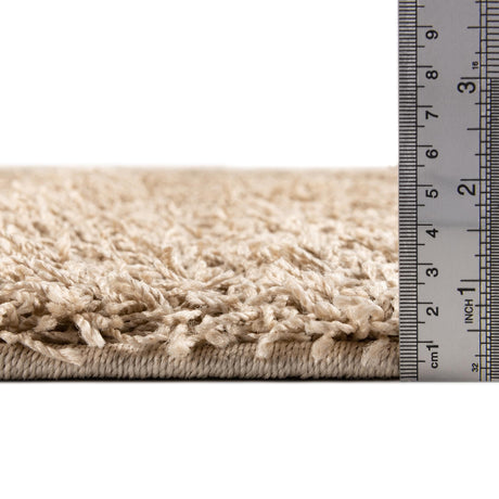 Taupe 7' x 7' Comfort Solid Shag Square Area Rug Thick Soft Touch Fluffy & Plush Shaggy Pile 100% Polypropylene for Living Room, Office, Bedroom for Sale at Rug Engine