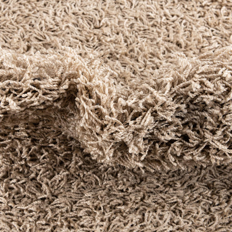 Taupe 7' x 7' Comfort Solid Shag Square Area Rug Thick Soft Touch Fluffy & Plush Shaggy Pile 100% Polypropylene for Living Room, Office, Bedroom for Sale at Rug Engine