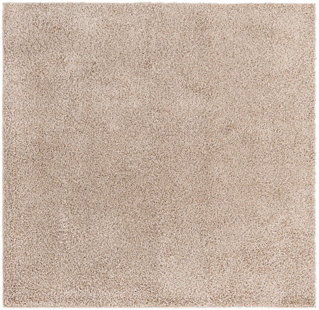Taupe 7' x 7' Comfort Solid Shag Square Area Rug Thick Soft Touch Fluffy & Plush Shaggy Pile 100% Polypropylene for Living Room, Office, Bedroom for Sale at Rug Engine