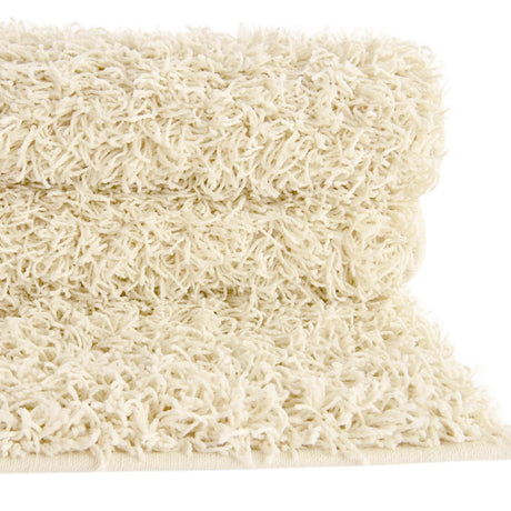 Pure Ivory 4' x 6' Comfort Solid Shag Rectangle Area Rug Thick Soft Touch Fluffy & Plush Shaggy Pile 100% Polypropylene for Living Room, Office, Bedroom for Sale at Rug Engine