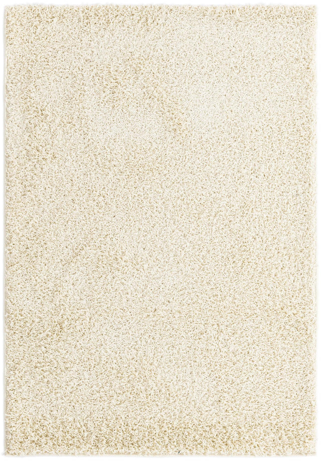 Pure Ivory 4' x 6' Comfort Solid Shag Rectangle Area Rug Thick Soft Touch Fluffy & Plush Shaggy Pile 100% Polypropylene for Living Room, Office, Bedroom for Sale at Rug Engine