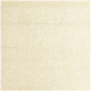 Pure Ivory 7' x 7' Comfort Solid Shag Square Area Rug Thick Soft Touch Fluffy & Plush Shaggy Pile 100% Polypropylene for Living Room, Office, Bedroom for Sale at Rug Engine