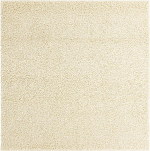 Pure Ivory 7' x 7' Comfort Solid Shag Square Area Rug Thick Soft Touch Fluffy & Plush Shaggy Pile 100% Polypropylene for Living Room, Office, Bedroom for Sale at Rug Engine