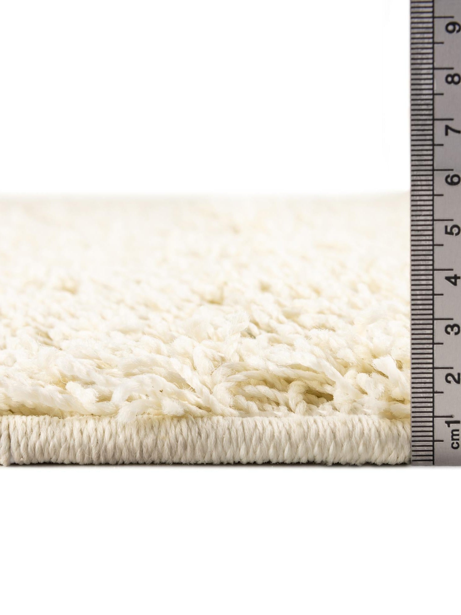 Pure Ivory 2' x 6' Comfort Solid Shag Runner Area Rug Thick Soft Touch Fluffy & Plush Shaggy Pile 100% Polypropylene for Living Room, Office, Bedroom for Sale at Rug Engine