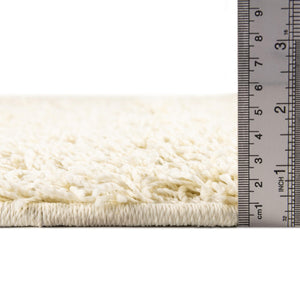 Pure Ivory 2' x 6' Comfort Solid Shag Runner Area Rug Thick Soft Touch Fluffy & Plush Shaggy Pile 100% Polypropylene for Living Room, Office, Bedroom for Sale at Rug Engine