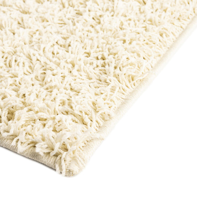 Pure Ivory 2' x 6' Comfort Solid Shag Runner Area Rug Thick Soft Touch Fluffy & Plush Shaggy Pile 100% Polypropylene for Living Room, Office, Bedroom for Sale at Rug Engine