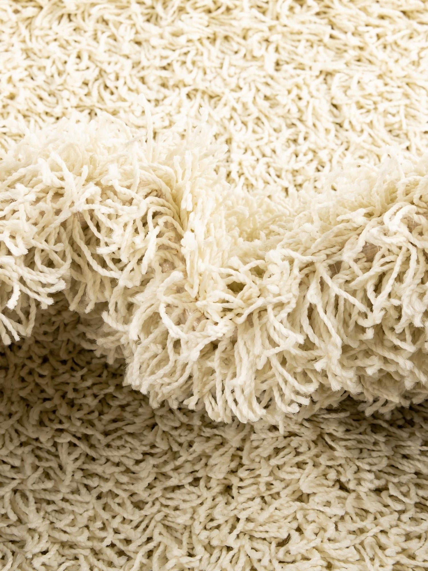 Pure Ivory 2' x 6' Comfort Solid Shag Runner Area Rug Thick Soft Touch Fluffy & Plush Shaggy Pile 100% Polypropylene for Living Room, Office, Bedroom for Sale at Rug Engine
