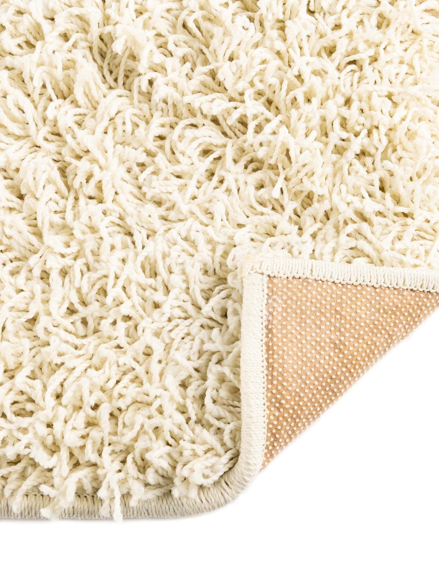 Pure Ivory 2' x 6' Comfort Solid Shag Runner Area Rug Thick Soft Touch Fluffy & Plush Shaggy Pile 100% Polypropylene for Living Room, Office, Bedroom for Sale at Rug Engine