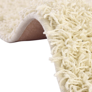 Pure Ivory 2' x 6' Comfort Solid Shag Runner Area Rug Thick Soft Touch Fluffy & Plush Shaggy Pile 100% Polypropylene for Living Room, Office, Bedroom for Sale at Rug Engine