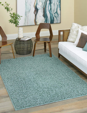Light Slate Blue 2' 2 x 3' Comfort Solid Shag Rectangle Area Rug Thick Soft Touch Fluffy & Plush Shaggy Pile 100% Polypropylene for Living Room, Office, Bedroom for Sale at Rug Engine