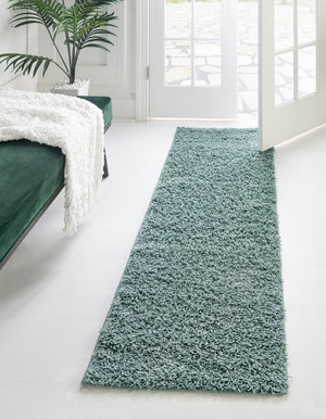 Light Slate Blue 2' x 8' Comfort Solid Shag Runner Area Rug Thick Soft Touch Fluffy & Plush Shaggy Pile 100% Polypropylene for Living Room, Office, Bedroom for Sale at Rug Engine