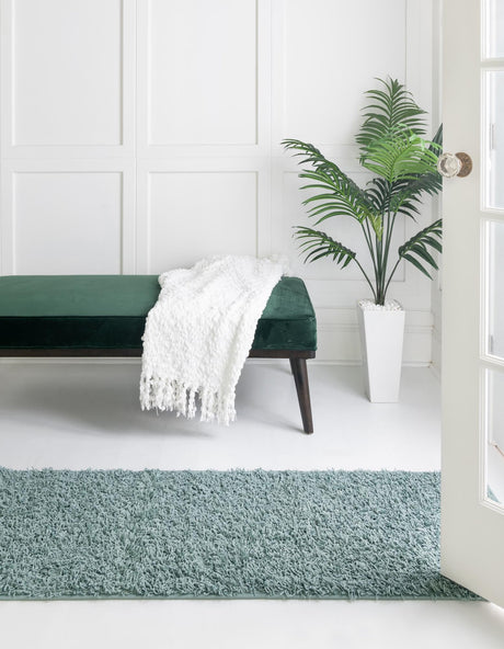 Light Slate Blue 2' 6 x 16' 5 Comfort Solid Shag Runner Area Rug Thick Soft Touch Fluffy & Plush Shaggy Pile 100% Polypropylene for Living Room, Office, Bedroom for Sale at Rug Engine