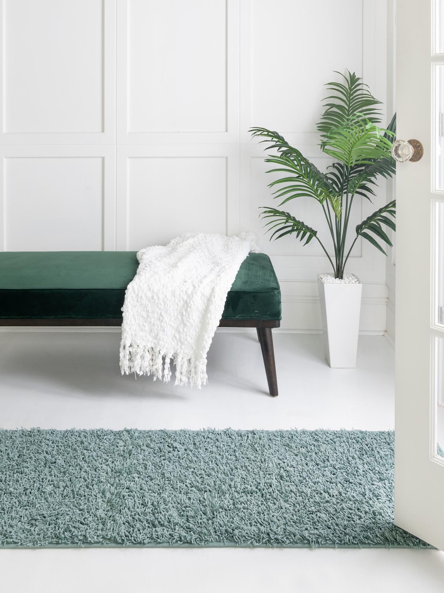 Light Slate Blue 2' x 8' Comfort Solid Shag Runner Area Rug Thick Soft Touch Fluffy & Plush Shaggy Pile 100% Polypropylene for Living Room, Office, Bedroom for Sale at Rug Engine