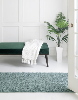 Light Slate Blue 2' x 8' Comfort Solid Shag Runner Area Rug Thick Soft Touch Fluffy & Plush Shaggy Pile 100% Polypropylene for Living Room, Office, Bedroom for Sale at Rug Engine