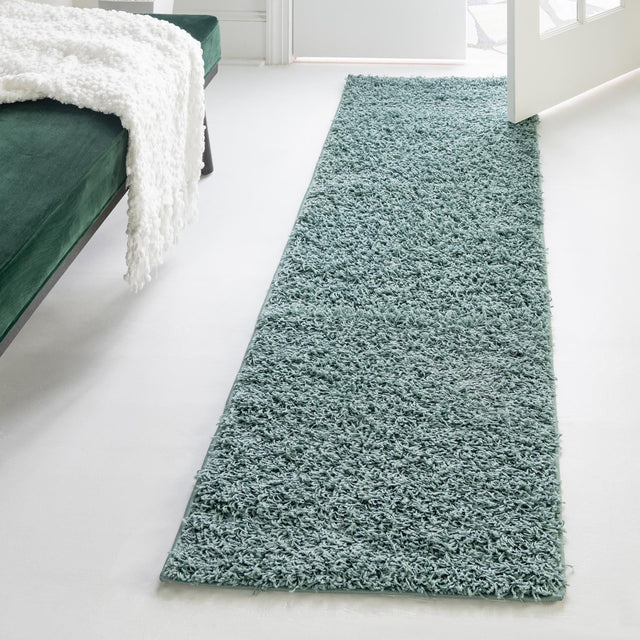 Light Slate Blue 2' 6 x 16' 5 Comfort Solid Shag Runner Area Rug Thick Soft Touch Fluffy & Plush Shaggy Pile 100% Polypropylene for Living Room, Office, Bedroom for Sale at Rug Engine
