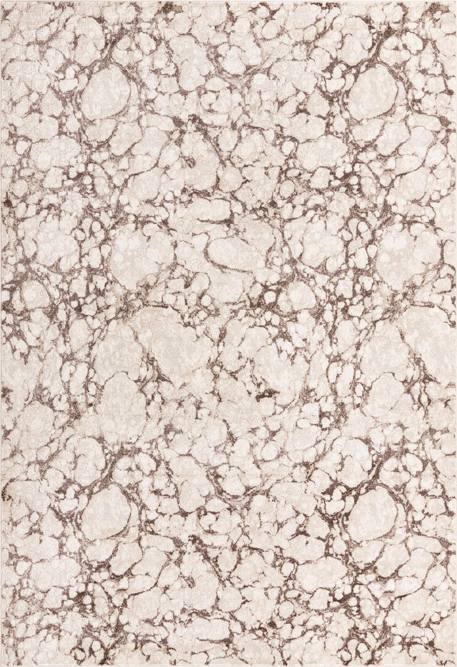 Brown 7' x 10' Oasis Rectangle Area Rug 65% Polypropylene & 35% Polyester Contemporary Carpet for Living Rooms, Bedroom, Kitchen, Dining, Office for Sale at Rug Engine