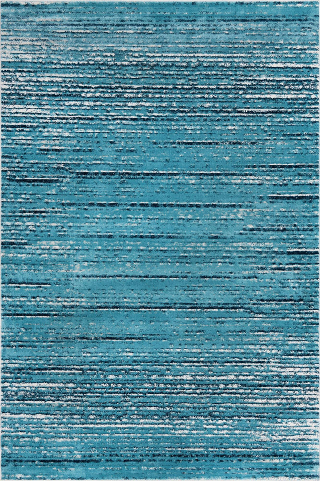Blue 7' x 10' Oasis Rectangle Area Rug 65% Polypropylene & 35% Polyester Contemporary Carpet for Living Rooms, Bedroom, Kitchen, Dining, Office for Sale at Rug Engine