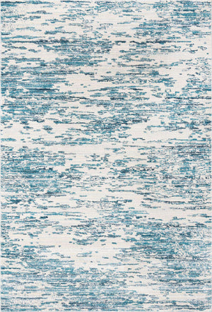 Blue 7' x 10' Oasis Rectangle Area Rug 65% Polypropylene & 35% Polyester Contemporary Carpet for Living Rooms, Bedroom, Kitchen, Dining, Office for Sale at Rug Engine