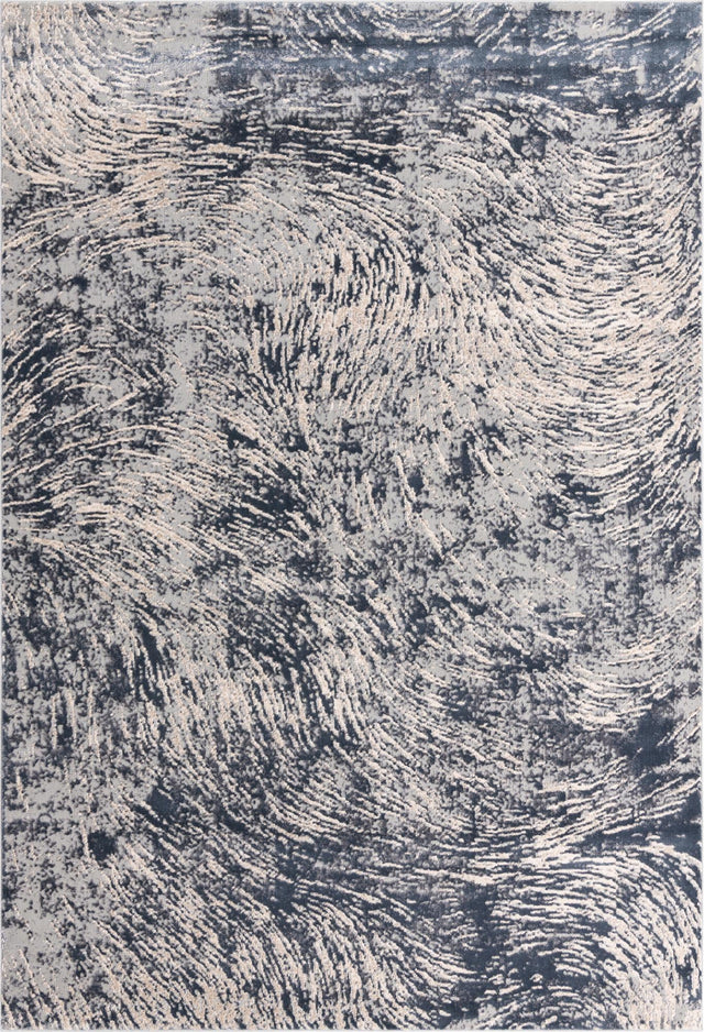 Gray 7' x 10' Oasis Rectangle Area Rug 65% Polypropylene & 35% Polyester Contemporary Carpet for Living Rooms, Bedroom, Kitchen, Dining, Office for Sale at Rug Engine