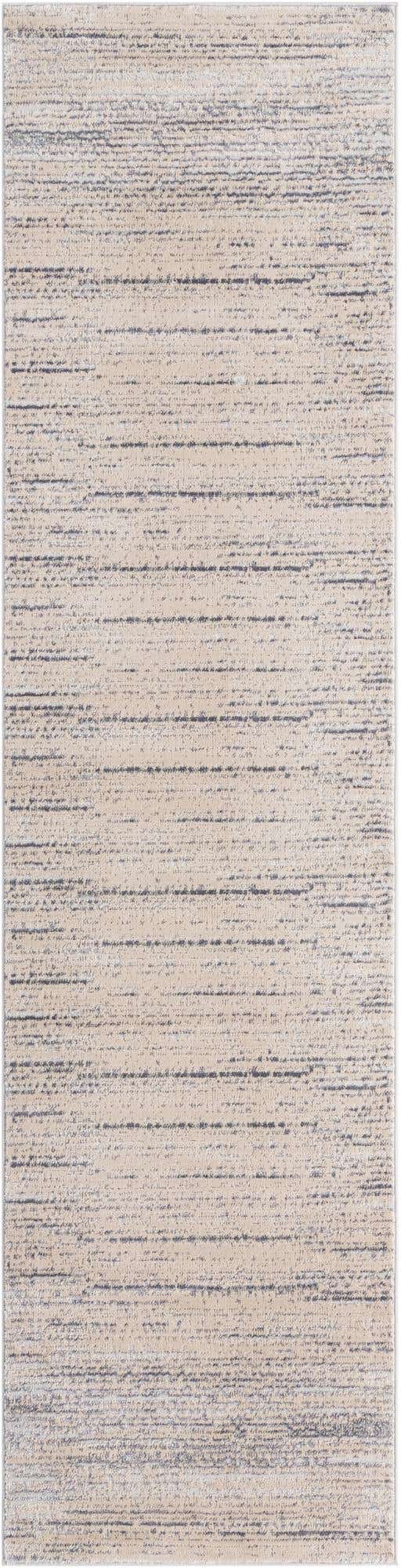 Cream 2' 7 x 10' Oasis Runner Area Rug 65% Polypropylene & 35% Polyester Contemporary Carpet for Living Rooms, Bedroom, Kitchen, Dining, Office for Sale at Rug Engine