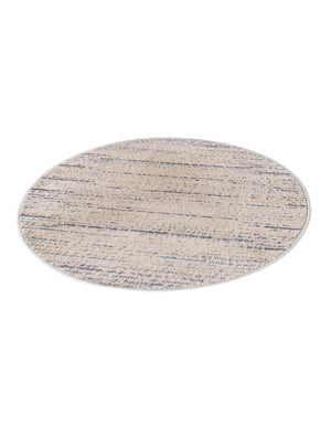 Cream 3' x 3' Oasis Round Area Rug 65% Polypropylene & 35% Polyester Contemporary Carpet for Living Rooms, Bedroom, Kitchen, Dining, Office for Sale at Rug Engine