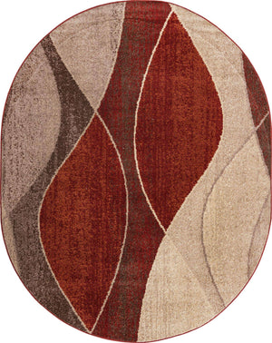 Multicolor 7' 10 x 10' Autumn Oval Area Rug 100% Polypropylene Durable Jute Backing Living Dining Room Bedroom Office Modern Decor Carpet for Sale at Rug Engine