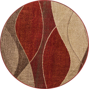 Multicolor 5' 3 x 5' 3 Autumn Round Area Rug 100% Polypropylene Durable Jute Backing Living Dining Room Bedroom Office Modern Decor Carpet for Sale at Rug Engine
