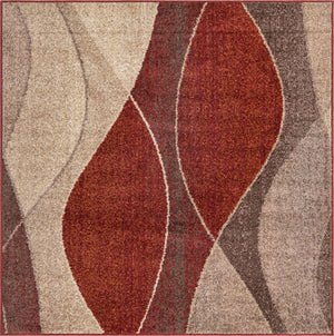 Multicolor 5' 3 x 5' 3 Autumn Square Area Rug 100% Polypropylene Durable Jute Backing Living Dining Room Bedroom Office Modern Decor Carpet for Sale at Rug Engine