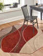 Multicolor 5' 3 x 5' 3 Autumn Octagon Area Rug 100% Polypropylene Durable Jute Backing Living Dining Room Bedroom Office Modern Decor Carpet for Sale at Rug Engine