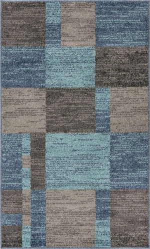 Blue Gray 3' 1 x 5' 3 Autumn Rectangle Area Rug 100% Polypropylene Durable Jute Backing Living Dining Room Bedroom Office Modern Decor Carpet for Sale at Rug Engine